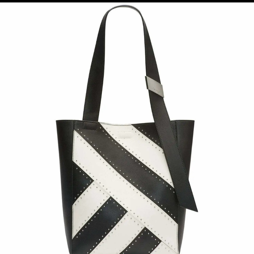 Calvin Klein Karsyn Nappa Leather Stud Belted North/South Tote